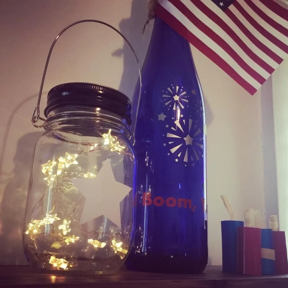 ‘Boom Y’all’ Wine Bottle Lantern
